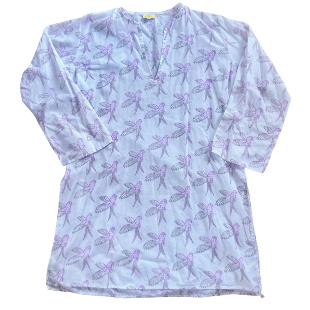 Roberta Roller Rabbit Swallows Bird Tunic Coverup Sz L